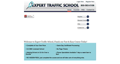 Desktop Screenshot of experttrafficschool.com