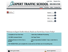 Tablet Screenshot of experttrafficschool.com